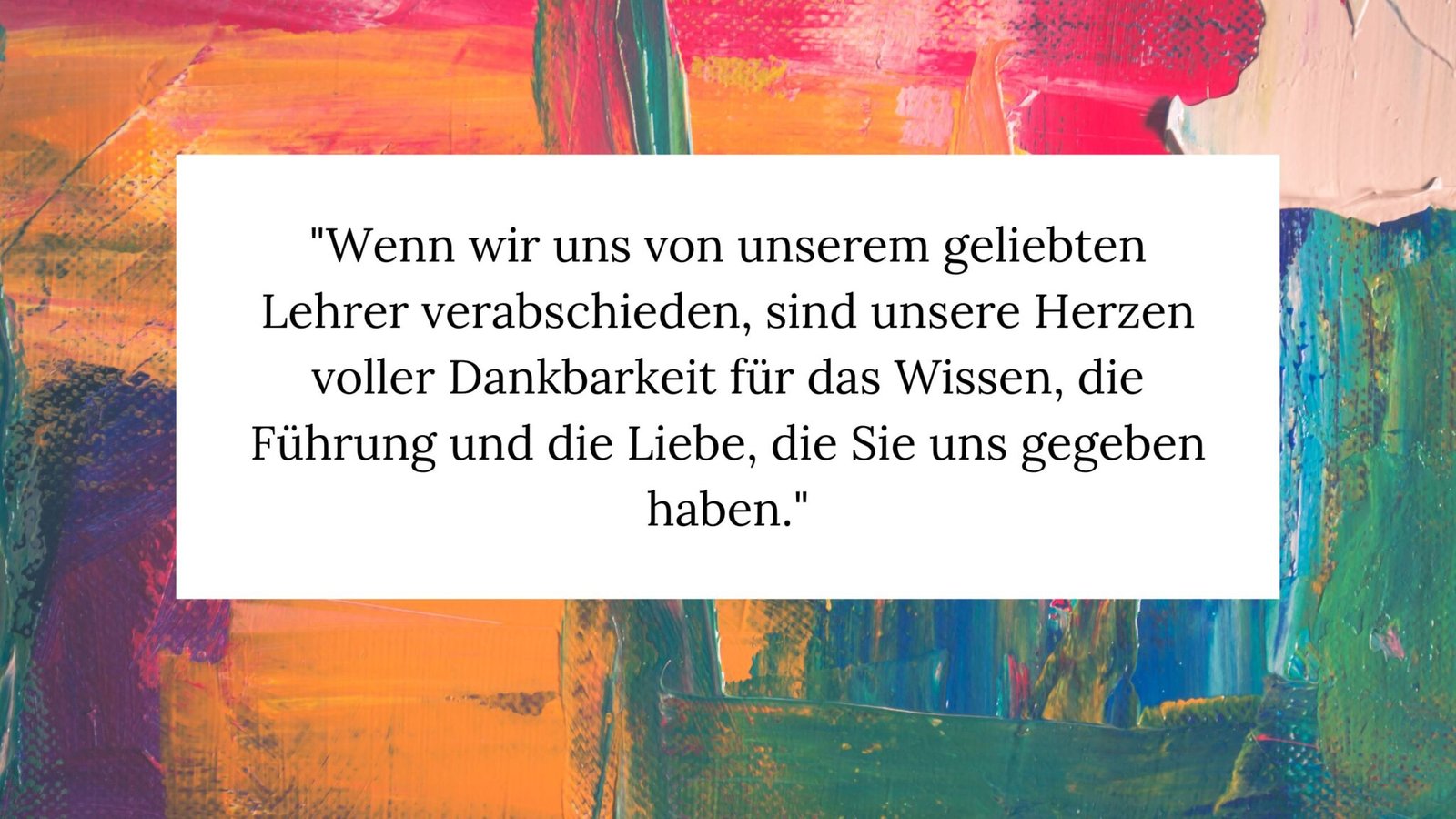 Ber Hrende Abschiedsspr Che F R Eine Liebevolle Erzieherin Ein