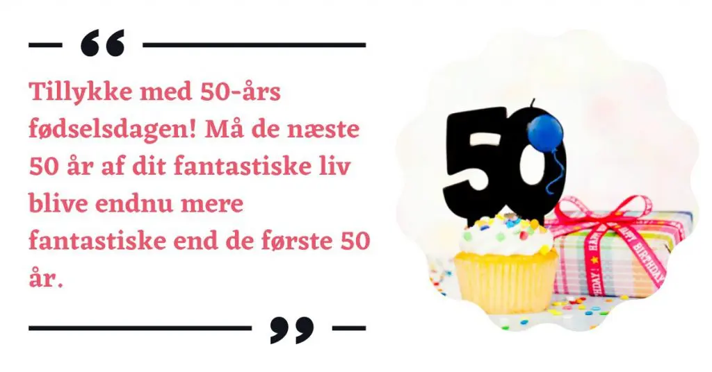 Fødselsdagshilsen til 50 år