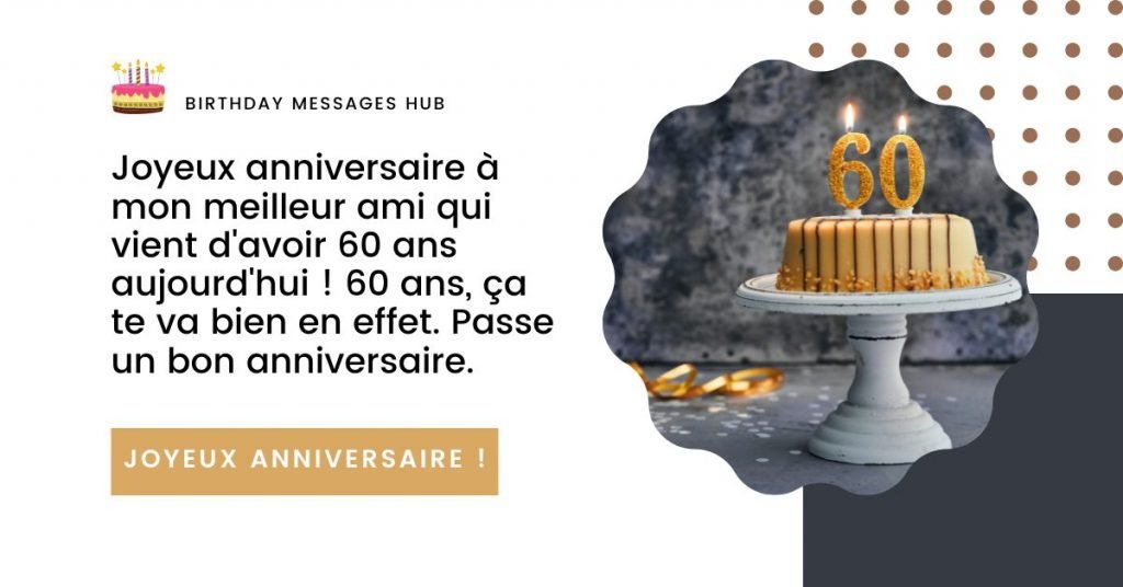 Textes Anniversaire 60 ans Homme