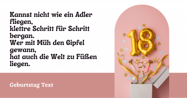 ᐅ 2899+ 🔥Beste Glückwünsche zum 18 Geburtstag