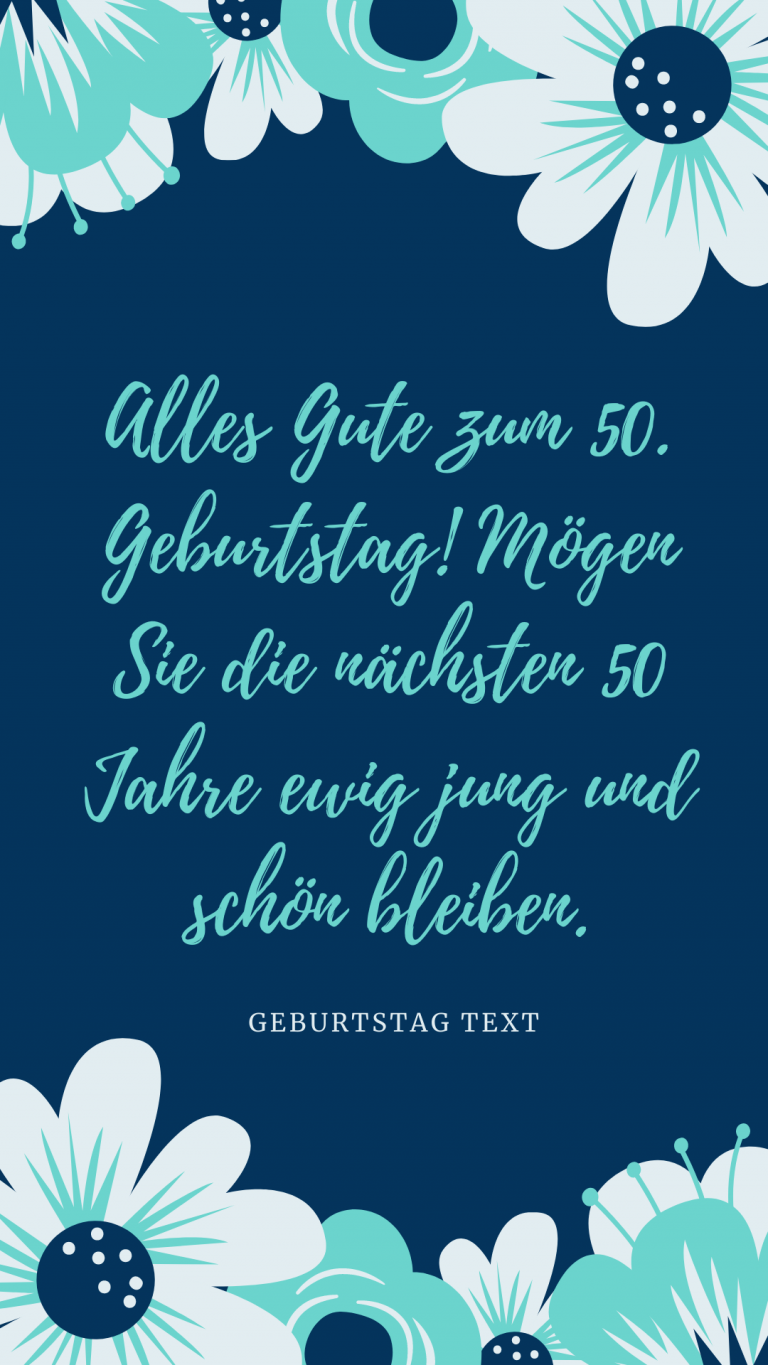 ᐅ 999+ Glückwünsche Zum 50 Geburtstag Geburtstag Text