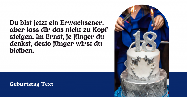 ᐅ 289+ 🔥Beste Glückwünsche zum 18 Geburtstag