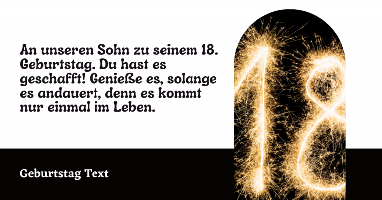 ᐅ 289+ 🔥Beste Glückwünsche zum 18 Geburtstag