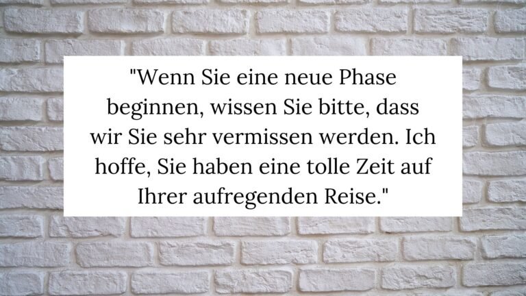 Abschiedssprüche für einen Kollegen bei Arbeitsplatzwechsel