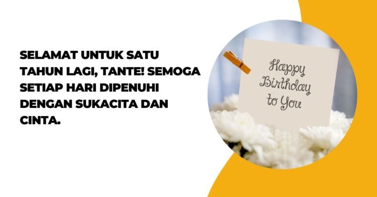 Ucapan Selamat Ulang Tahun Tante