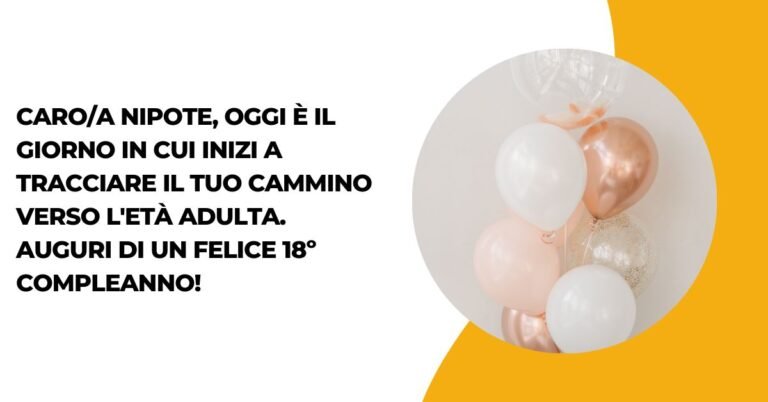 Auguri Di Buon Compleanno Nipote 18 Anni