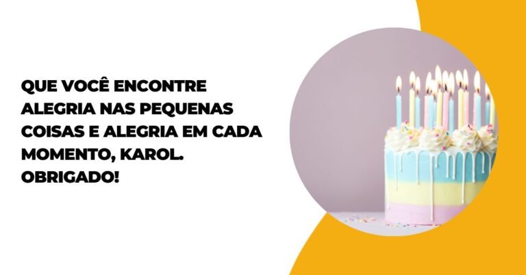 Mensagem De Aniversário Karol