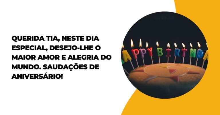 Mensagem De Aniversário Para Tia