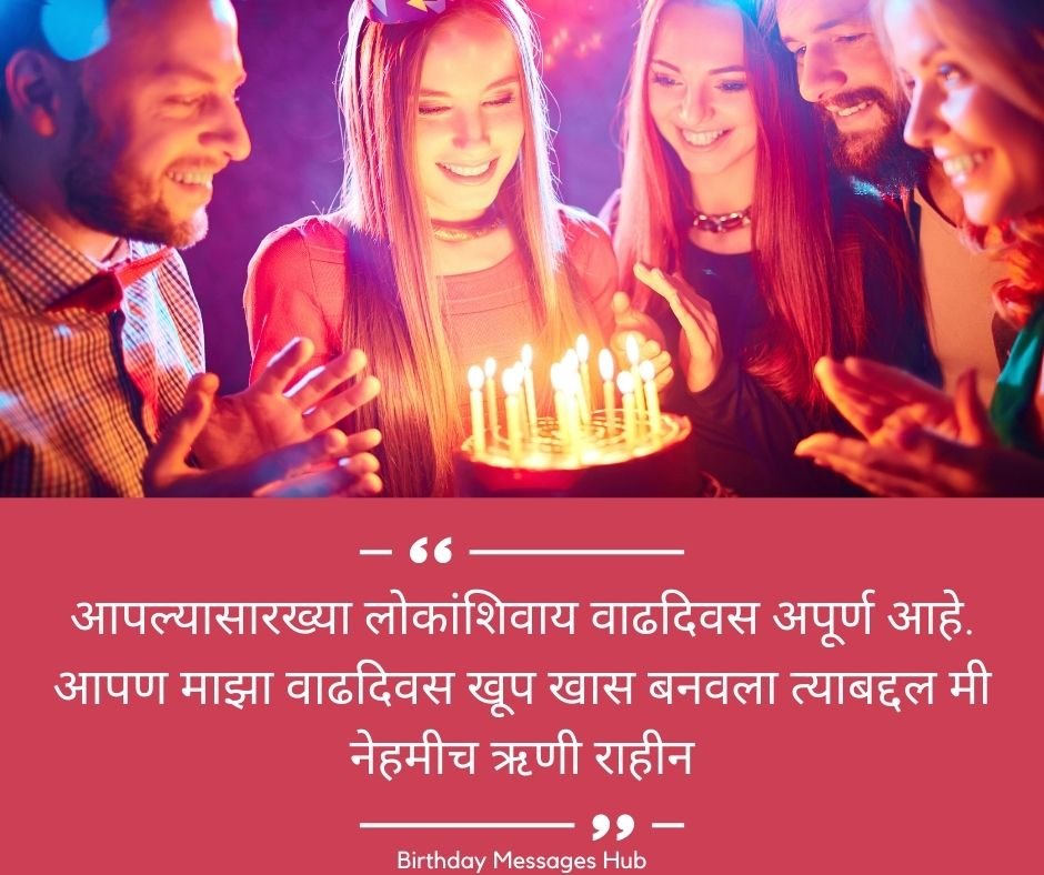 Birthday Dhanyawad Message in Marathi