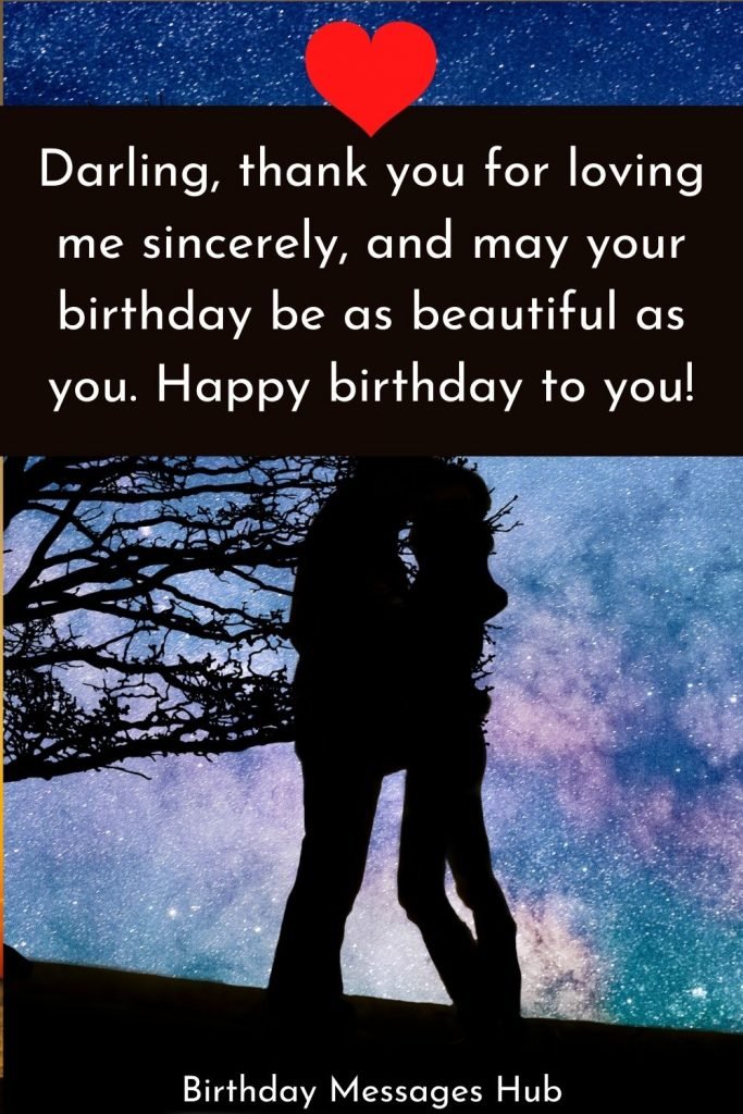 a sweet happy birthday message for her