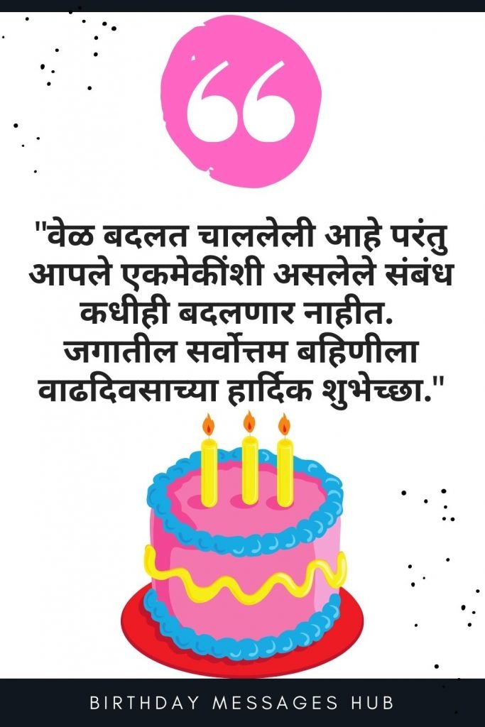 birthday wishes in marathi for sister 2021